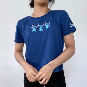 Disney Blue Stitch Boxy Top